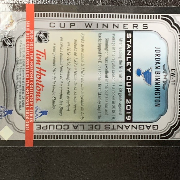 2020-21 Tim Horton hockey cards - Picture 7 of 14